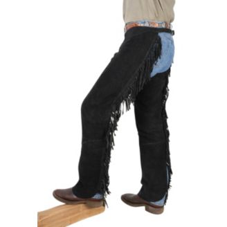 Western Boot Cut Chaps - Black or Brown